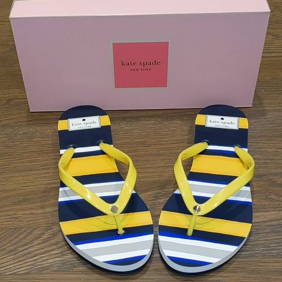 NEW Kate Spade Feldon Flip Flop- Over Print Stripe - Picture 5 of 10